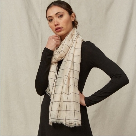 Anthropologie Rachel Pally Window Pane Plaid Scarf NWT - Picture 1 of 4